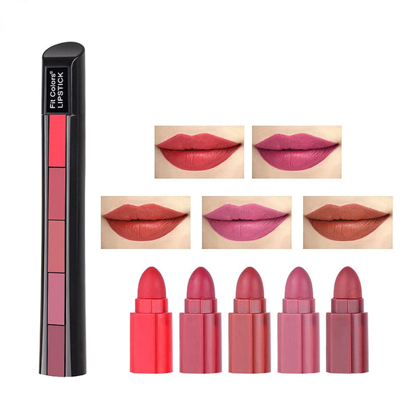 5 In 1 Matte Finish Lipstick